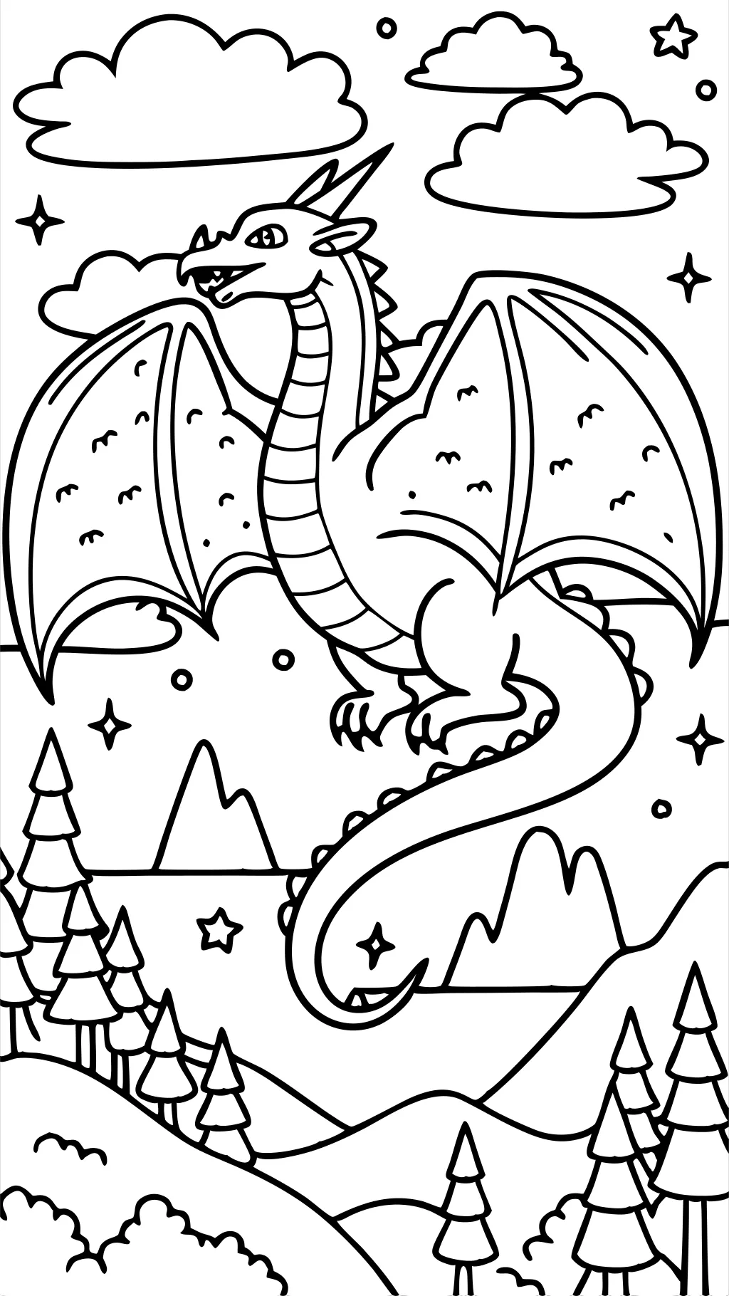 Real Dragon Coloring Pages